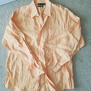 Orange/peach linen shirt